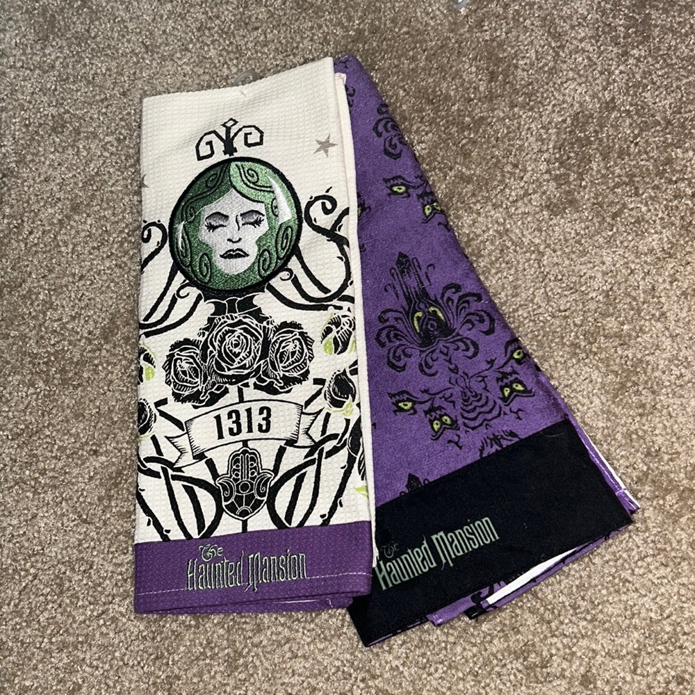 Haunted mansion dish towel set of 2